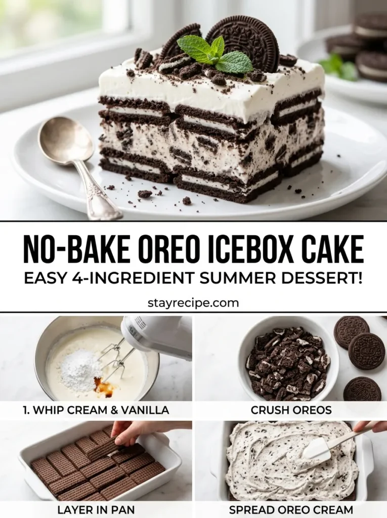 4  Oreo Icebox Cake