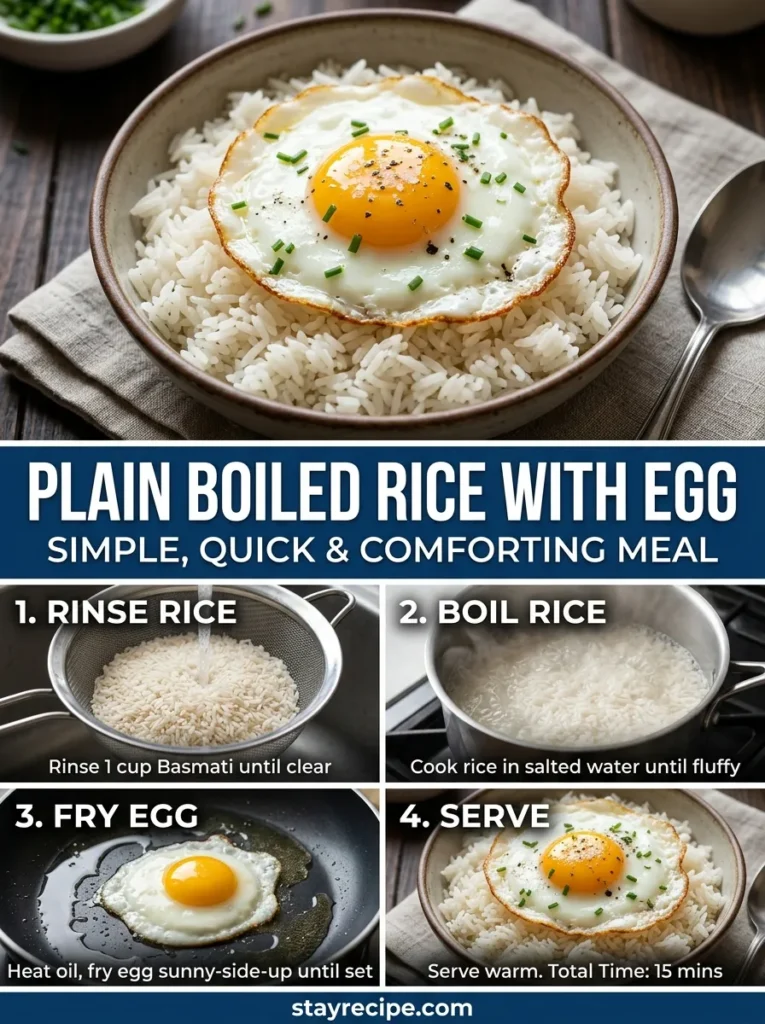 4 Plain Boiled Rice With Egg