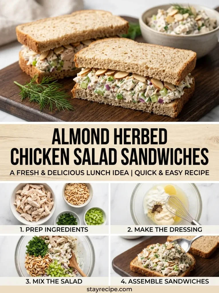 5  Almond Herbed Chicken Salad Sandwiches