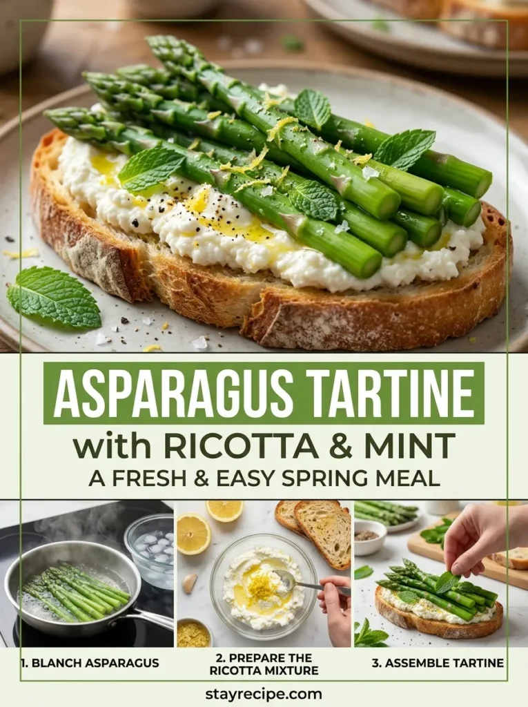 5 Asparagus Tartine With Ricotta Mint
