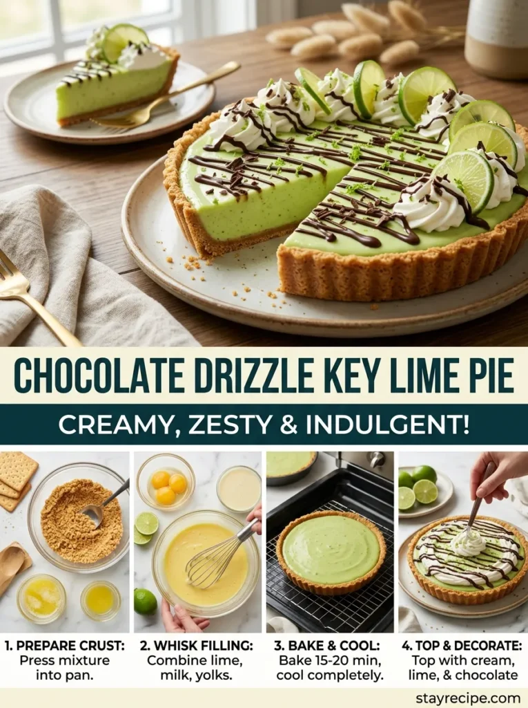 5 Chocolate Drizzle Key Lime Pie