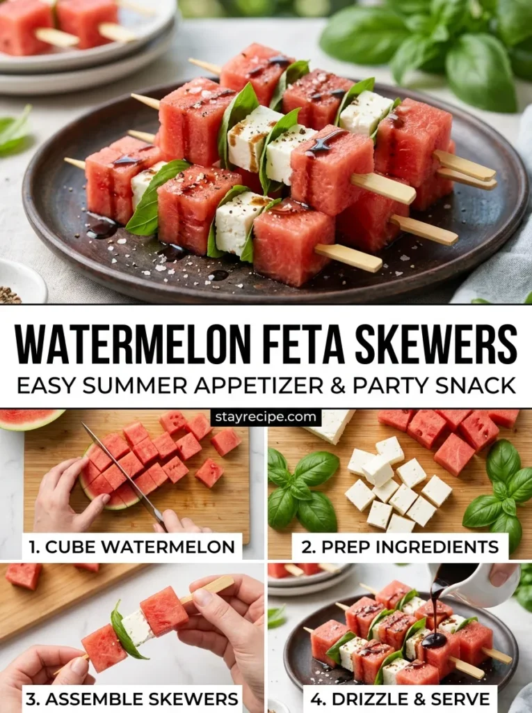 5  Watermelon Feta Skewers