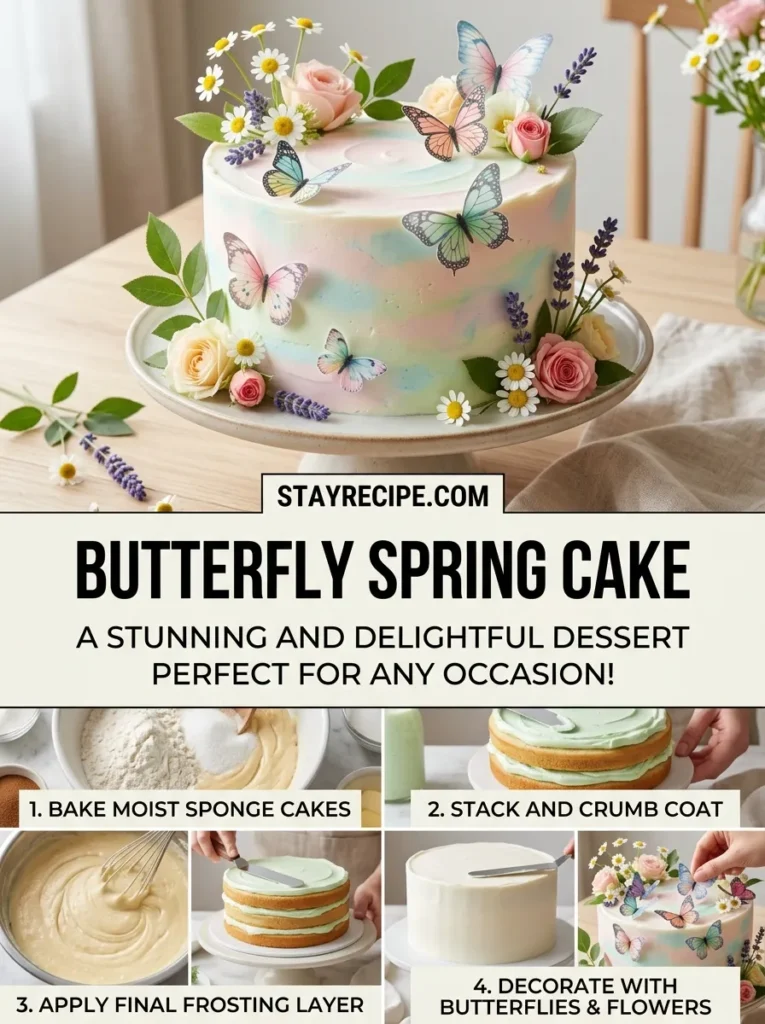 6 Butterfly Spring Cake