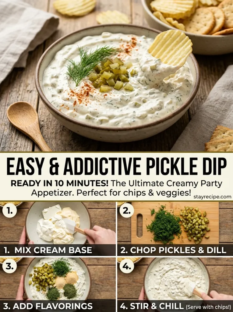 6  Easy Addictive Pickle Dip