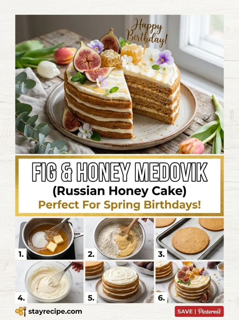 6  Fig Honey Medovik Russian Honey Cake