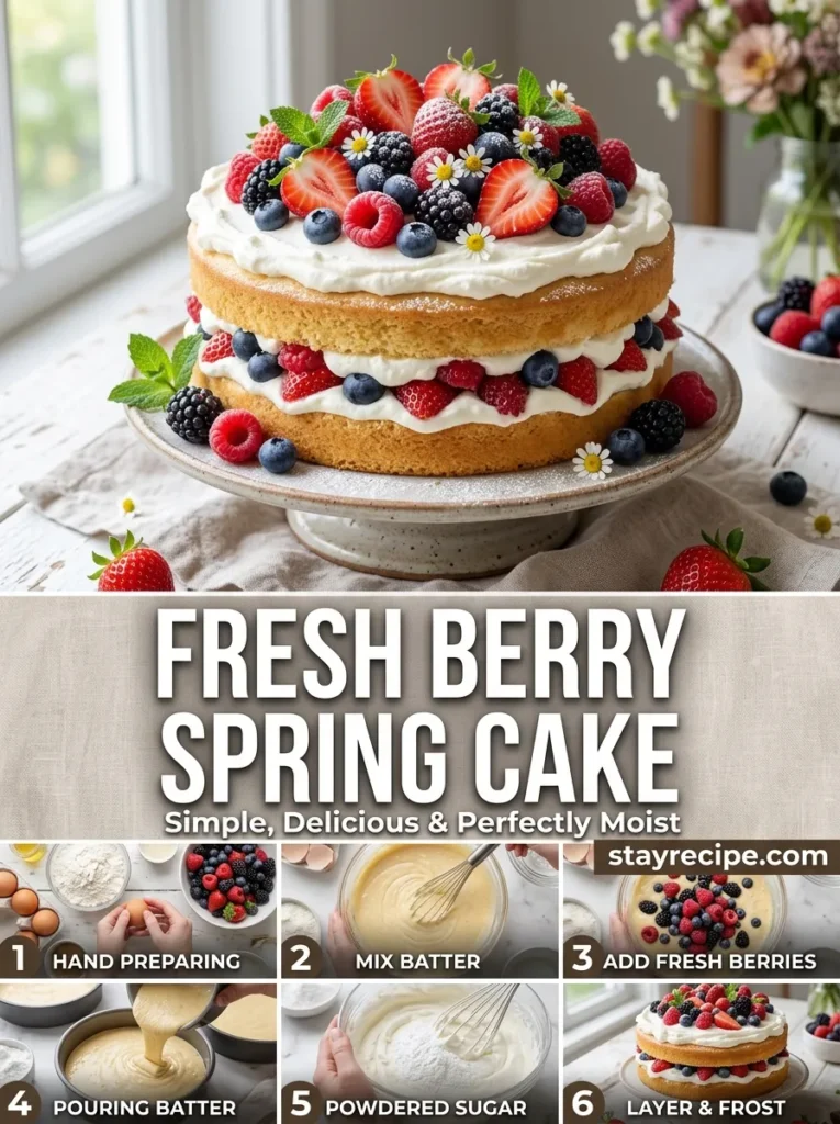 6 Fresh Berry Spring Cake
