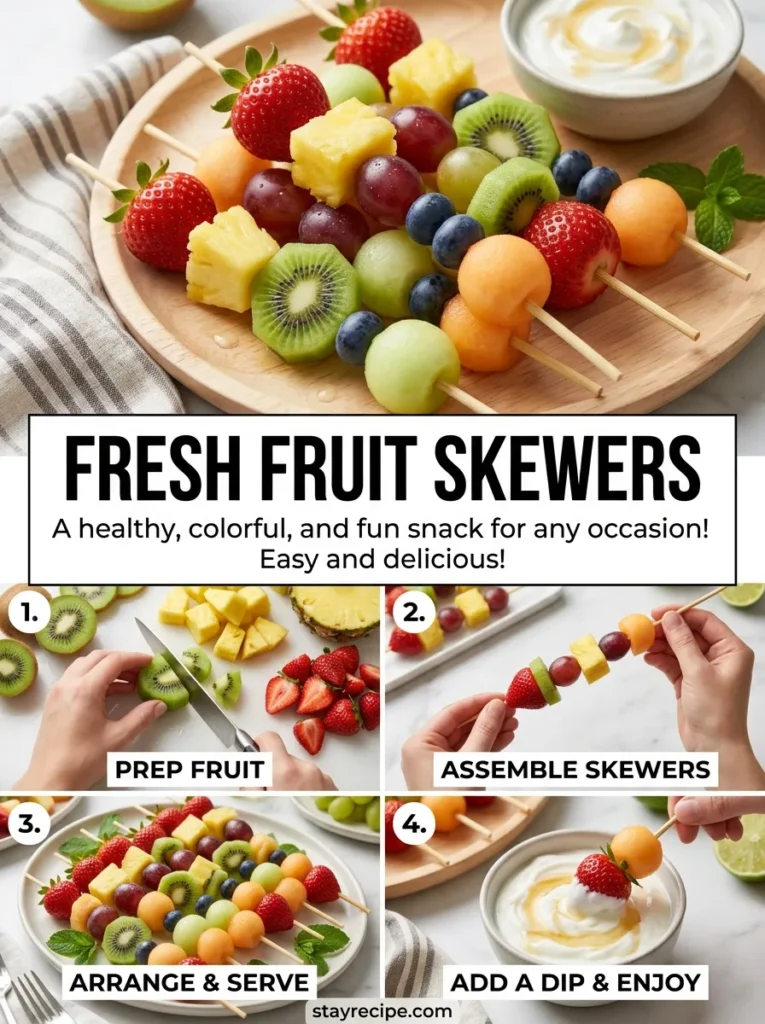 6  Fresh Fruit Skewers
