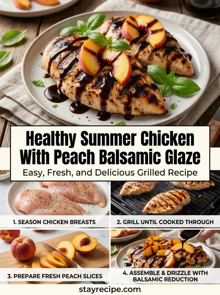 6  Healthy Summer Chicken With Peach Balsamic Glaze