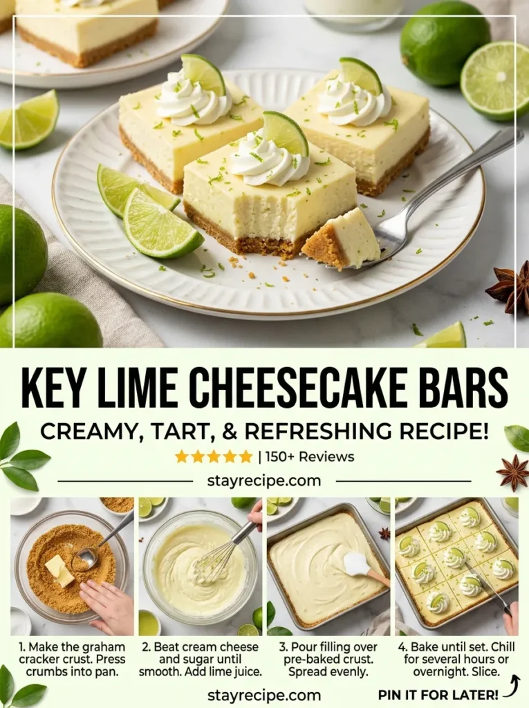 6 Key Lime Cheesecake Bars