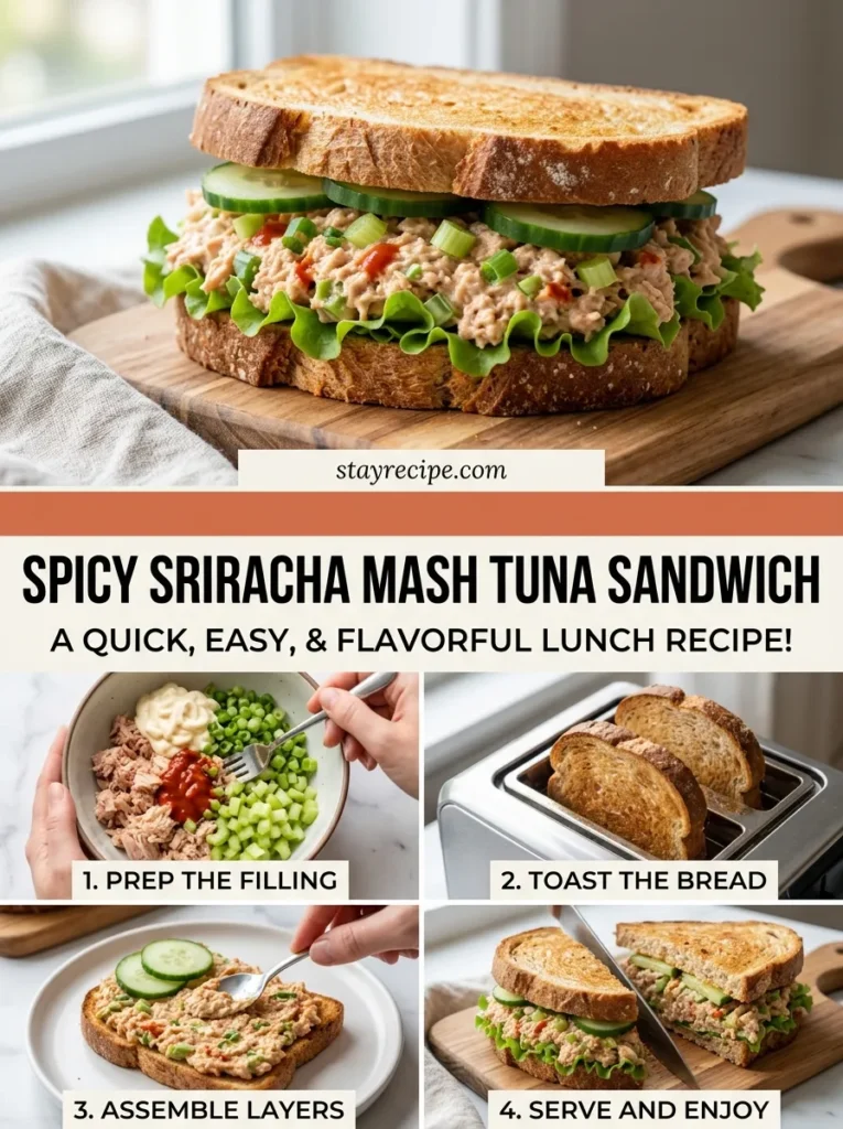 6  Spicy Sriracha Mash Tuna Sandwich