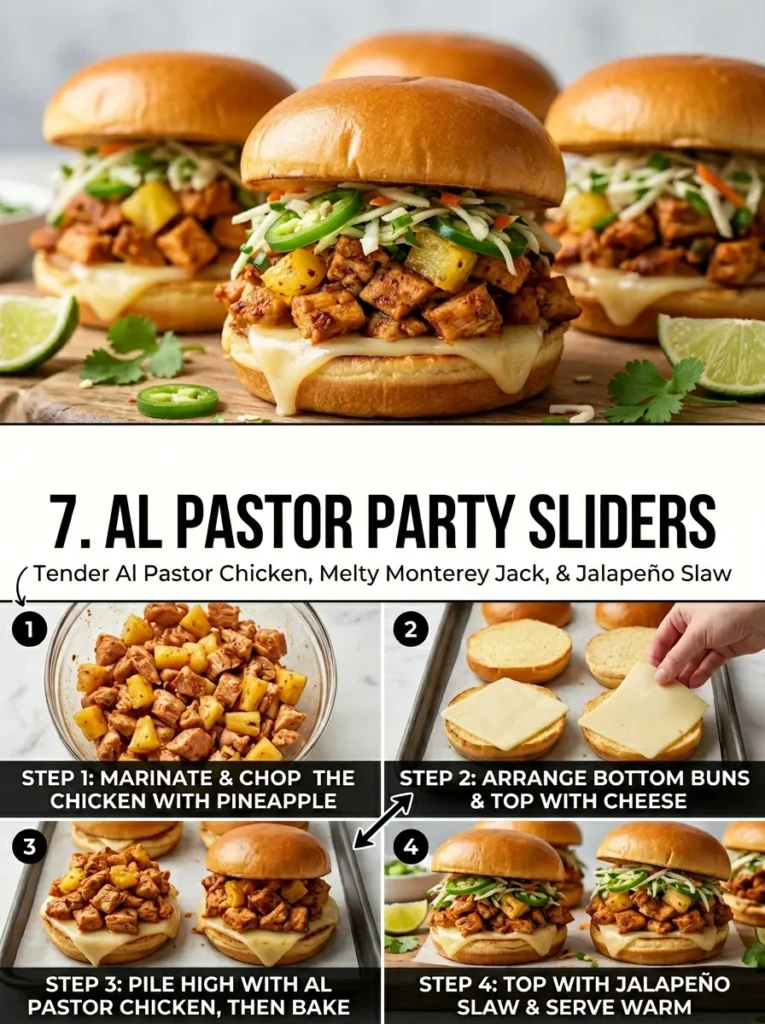 7 Al Pastor Party Sliders7 Al Pastor Party Sliders