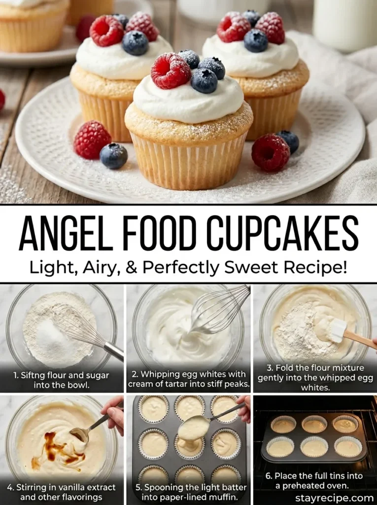 7 Angel Food Cupcakes