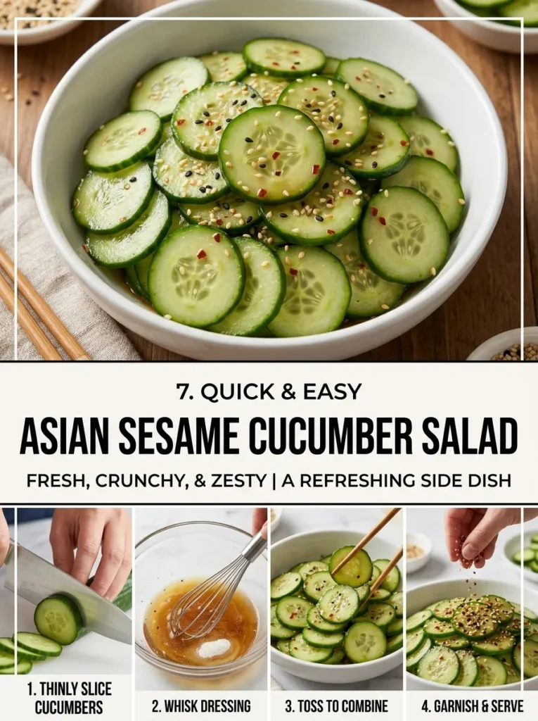 7  Asian Sesame Cucumber Salad