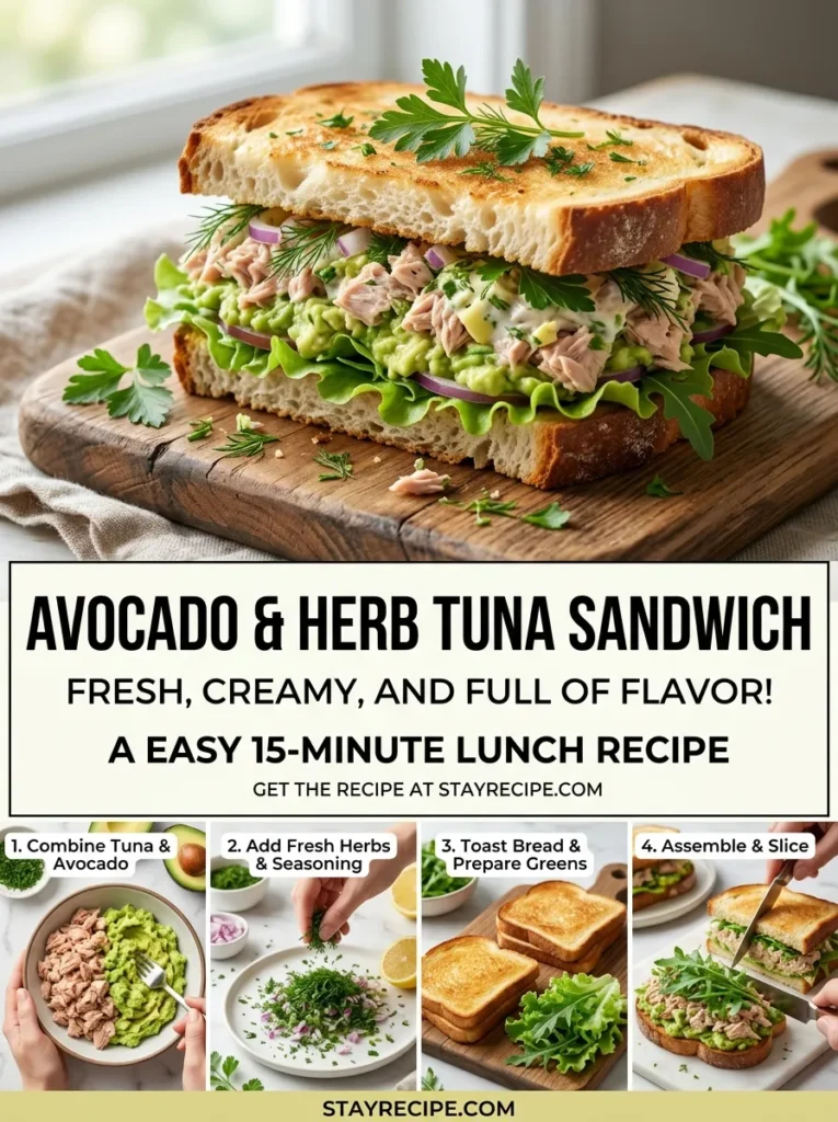7  Avocado Herb Tuna Sandwich