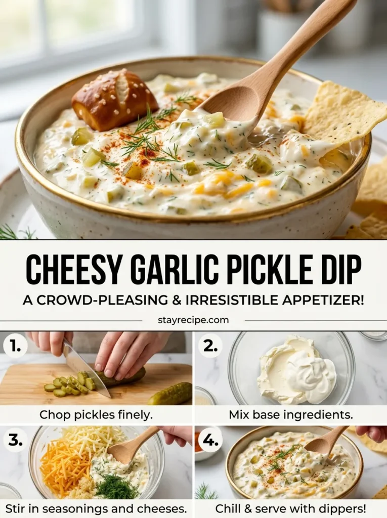 7  Cheesy Garlic Pickle Dip