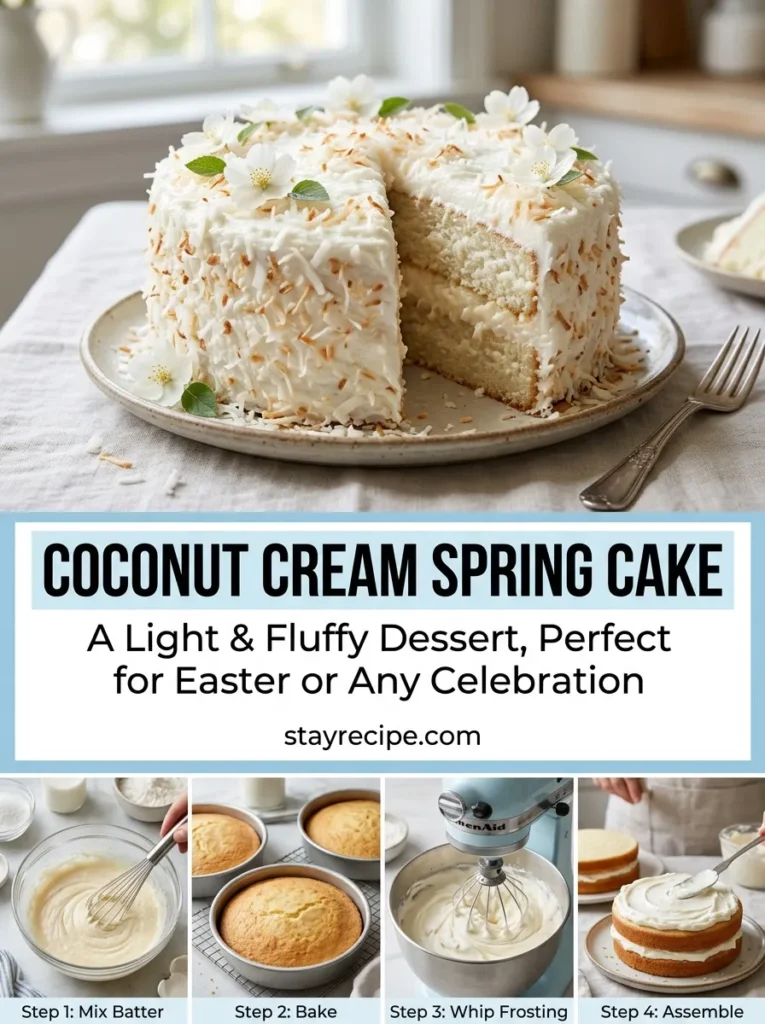 7 Coconut Cream Spring Cake