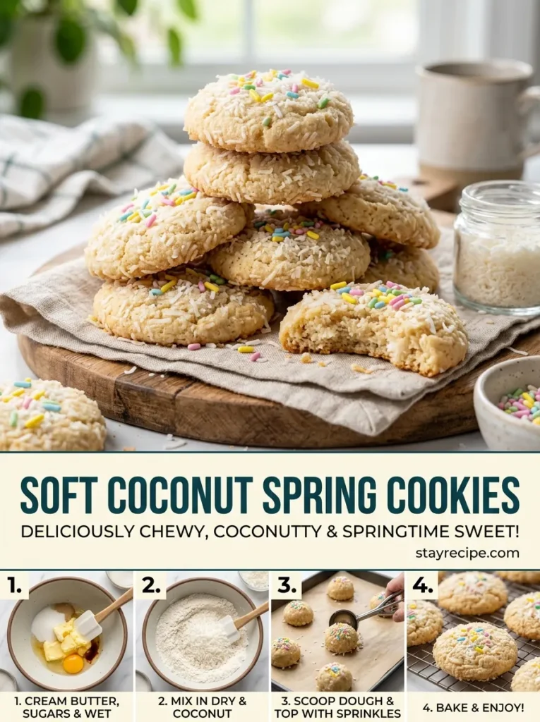 7  Soft Coconut Spring Cookies