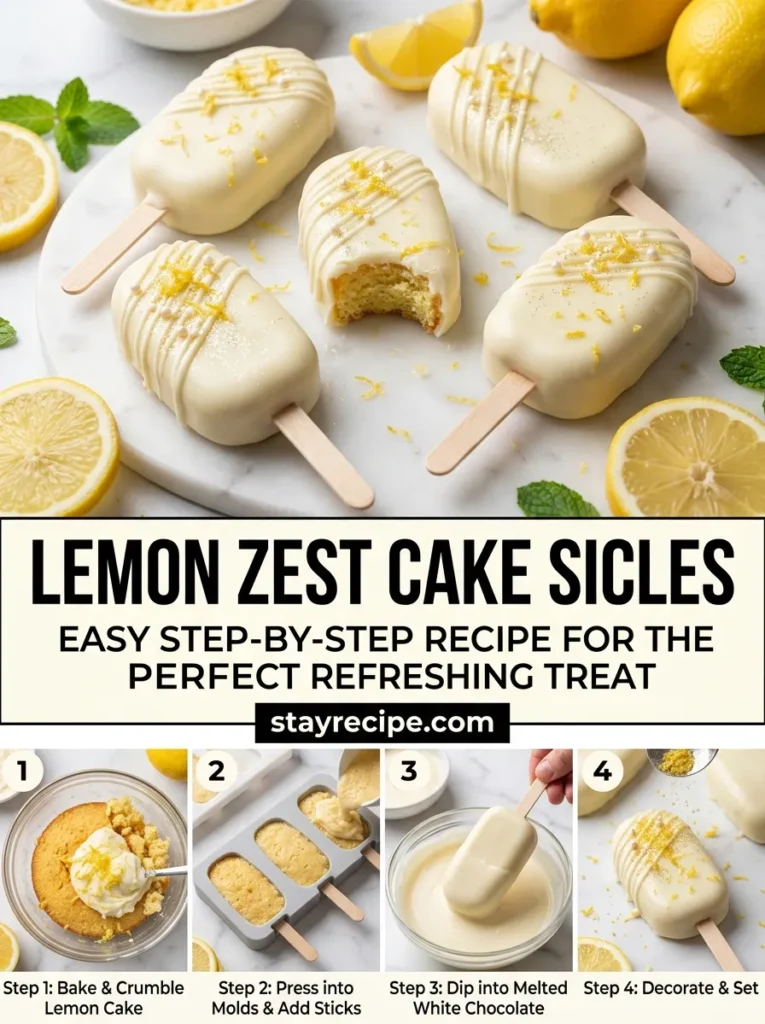 7 Lemon Zest Cake Sicles