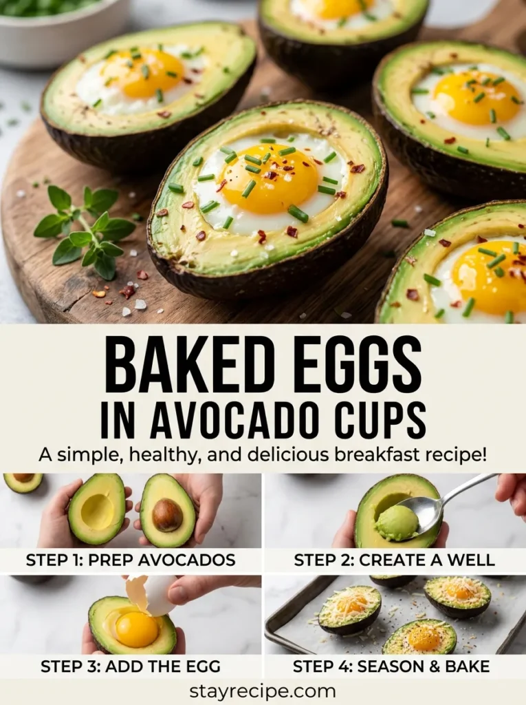 8 Baked Eggs In Avocado Cups
