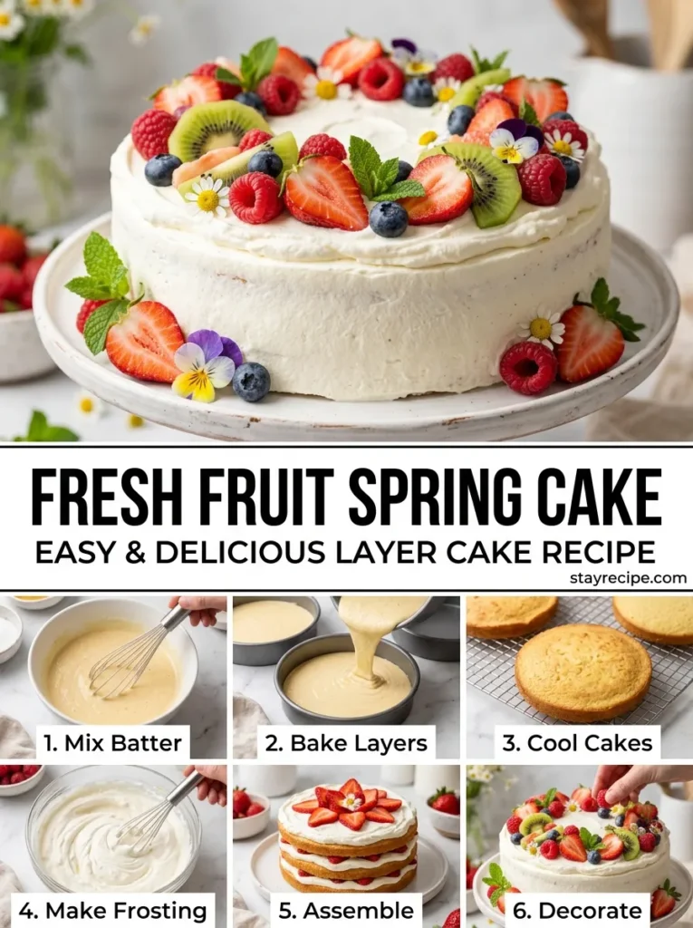 8 Fresh Fruit Spring Cake