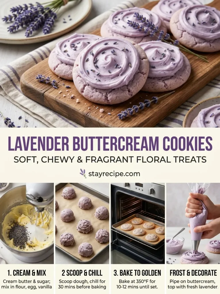 8  Lavender Buttercream Cookies