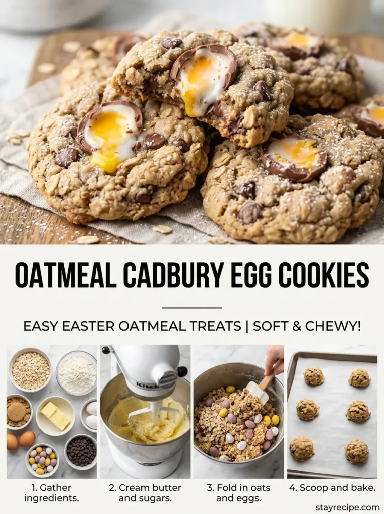 8  Oatmeal Cadbury Egg Cookies