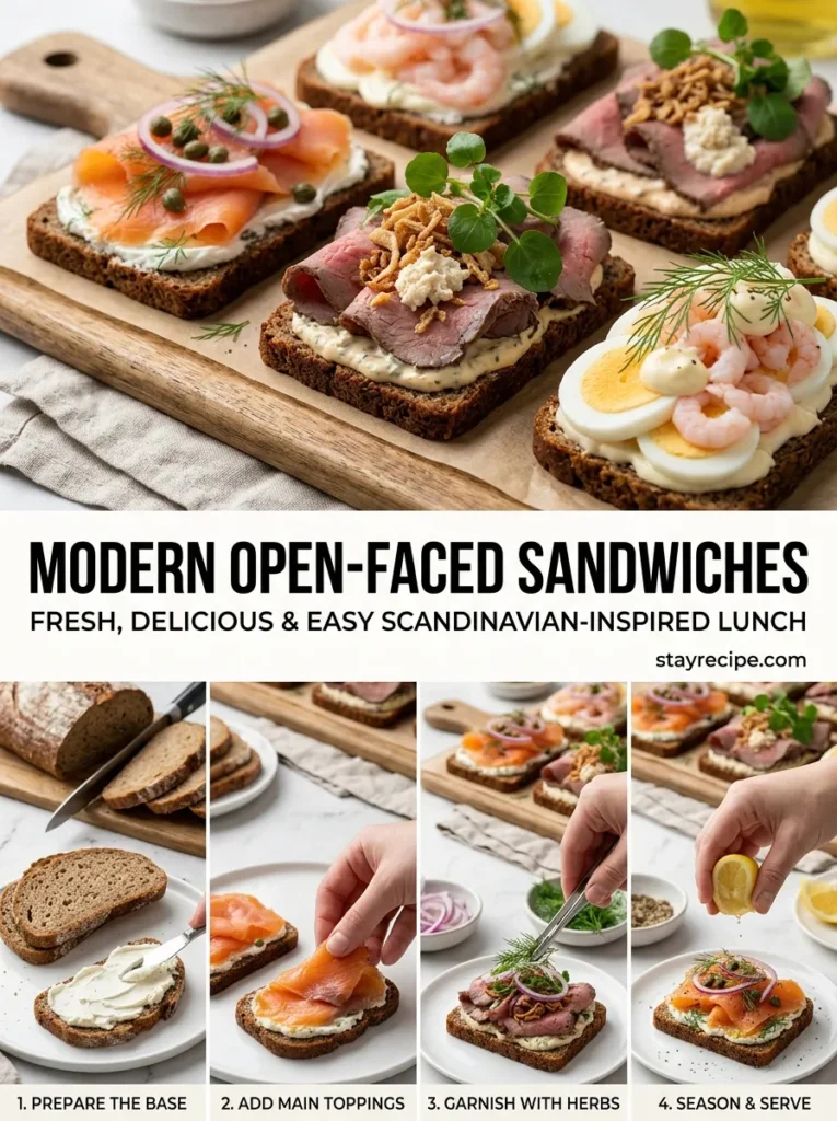 8  Open Faced Sandwiches