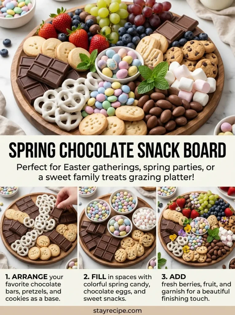 8  Spring Chocolate Snack Board