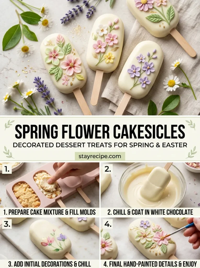 8  Spring Flower Cakesicles