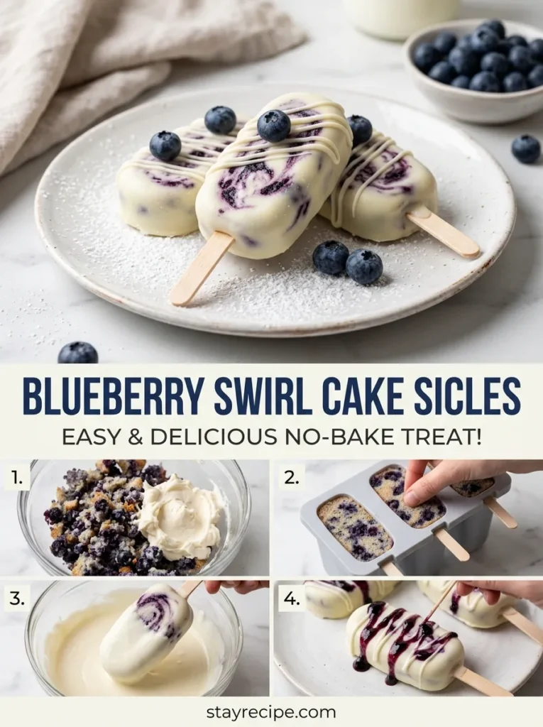8 Blueberry Swirl Cake Sicles