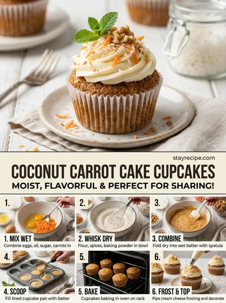9 Coconut Carrot Cake Cupcakes