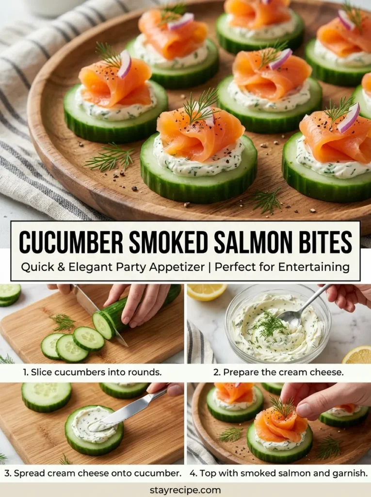 9  Cucumber Smoked Salmon Bites