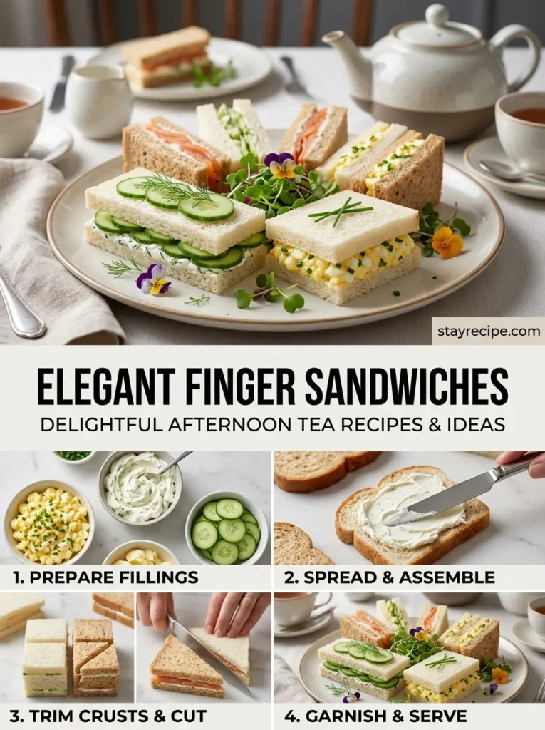 9  Finger Sandwiches Tea Style