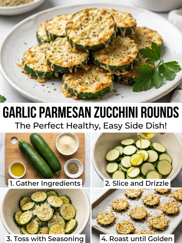 9  Garlic Parmesan Zucchini Rounds