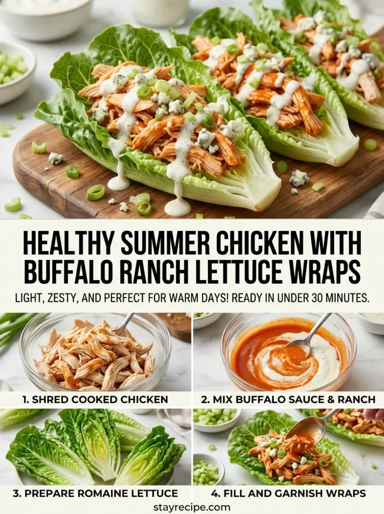 9  Healthy Summer Chicken With Buffalo Ranch Lettuce Wraps