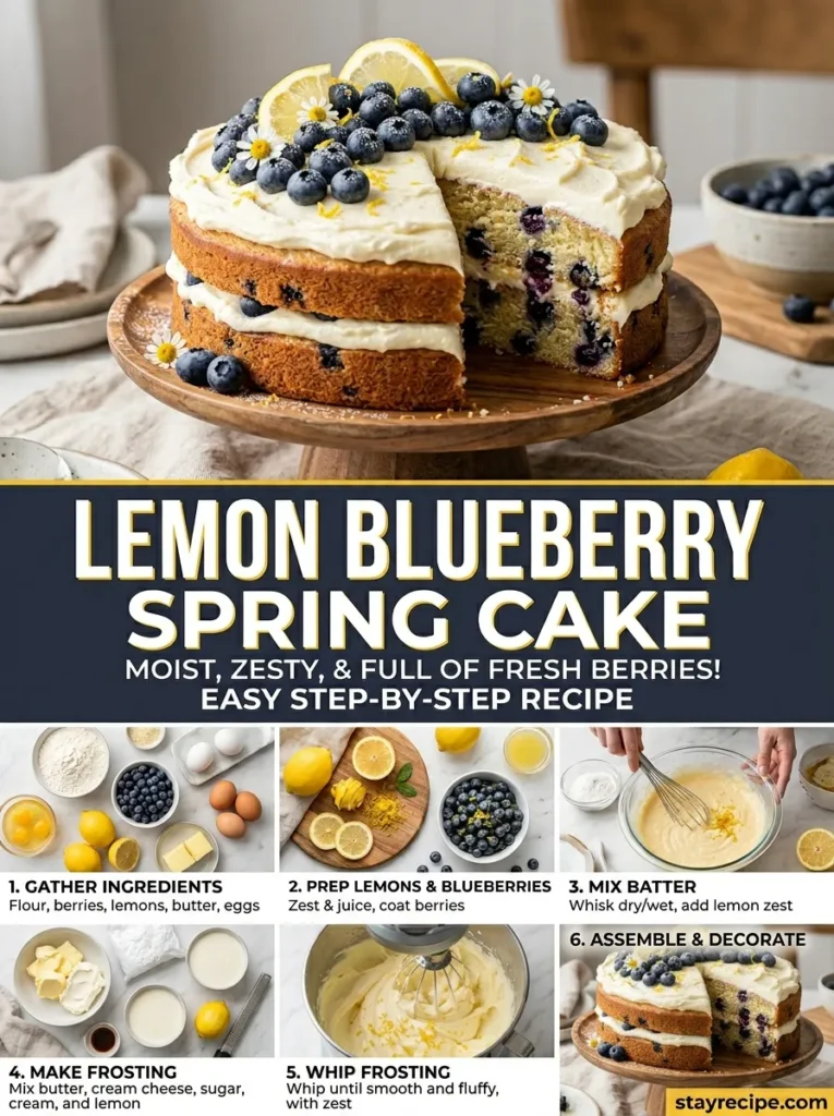 9 Lemon Blueberry Spring Cake
