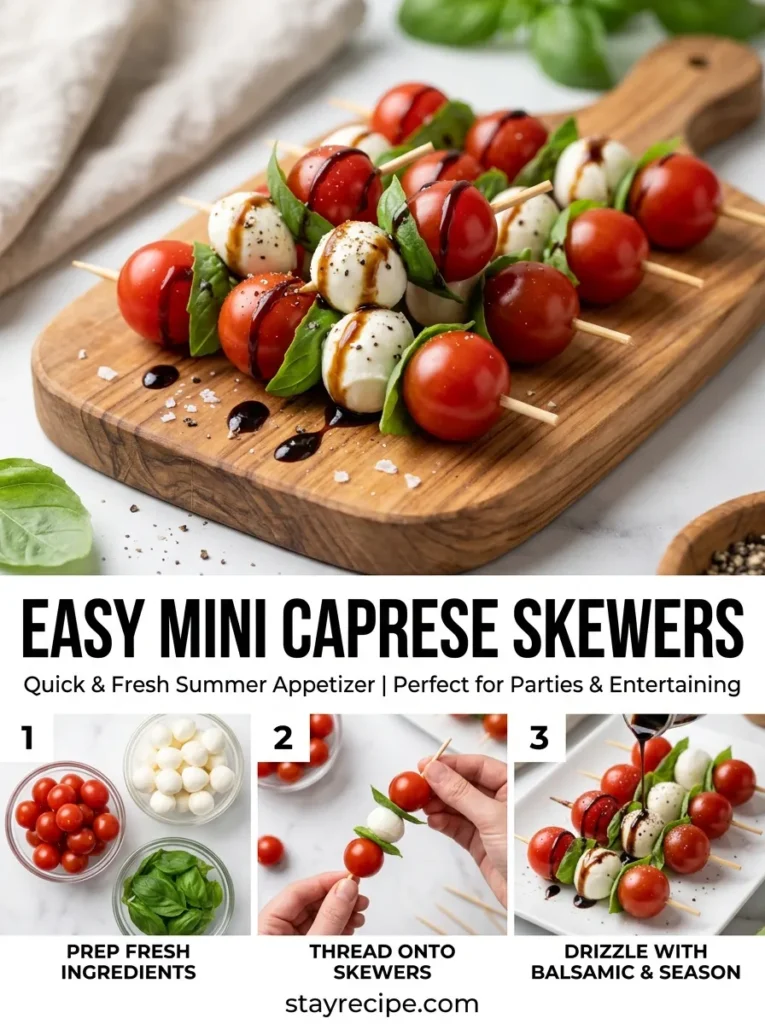 9  Mini Caprese Skewers
