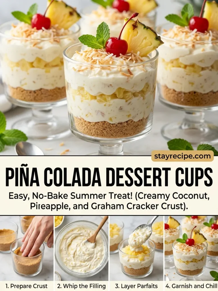 9  Pina Colada Dessert Cups