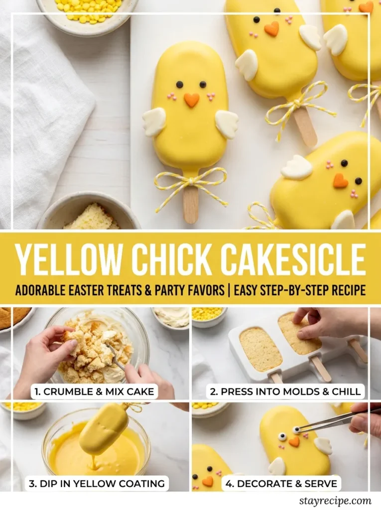 9  Yellow Chick Cakesicle