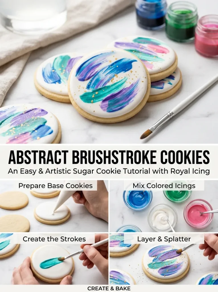 Abstract Brushstroke Cookies