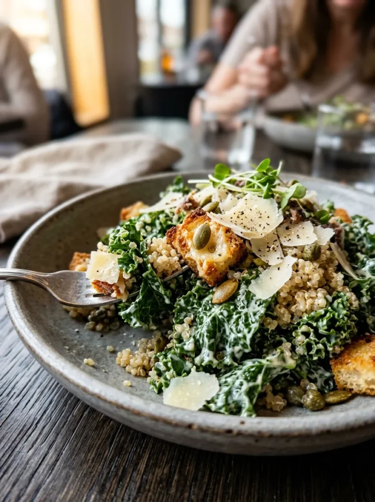 Aesthetic Kale And Quinoa Caesar