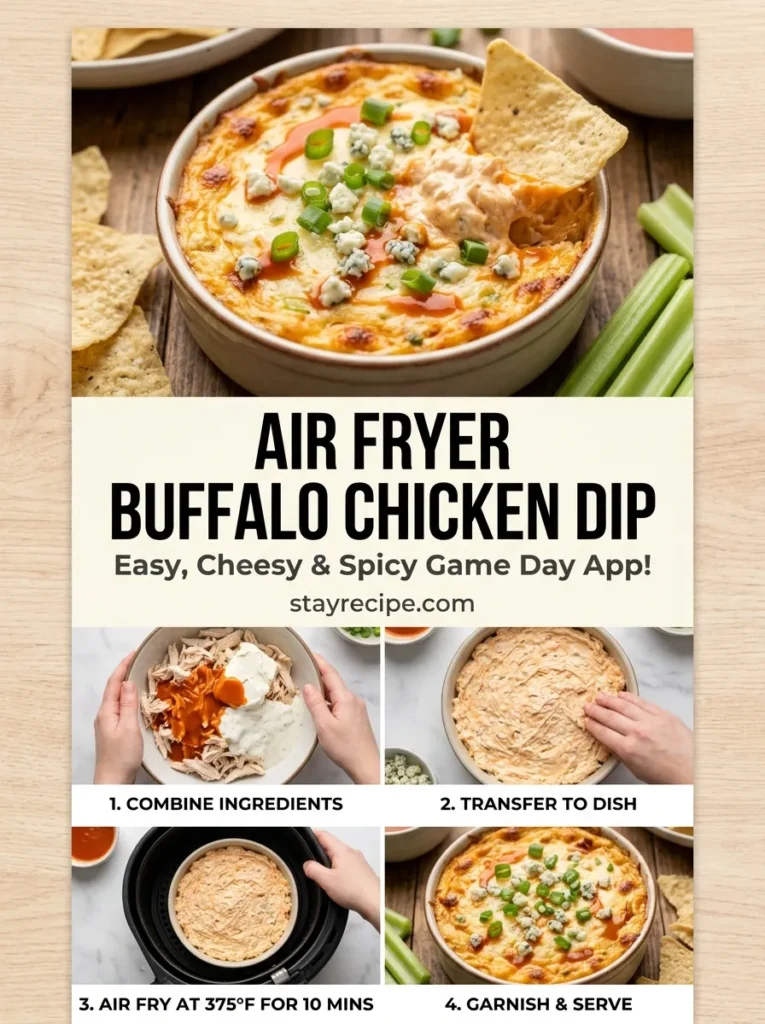 Air Fryer Buffalo Chicken Dip
