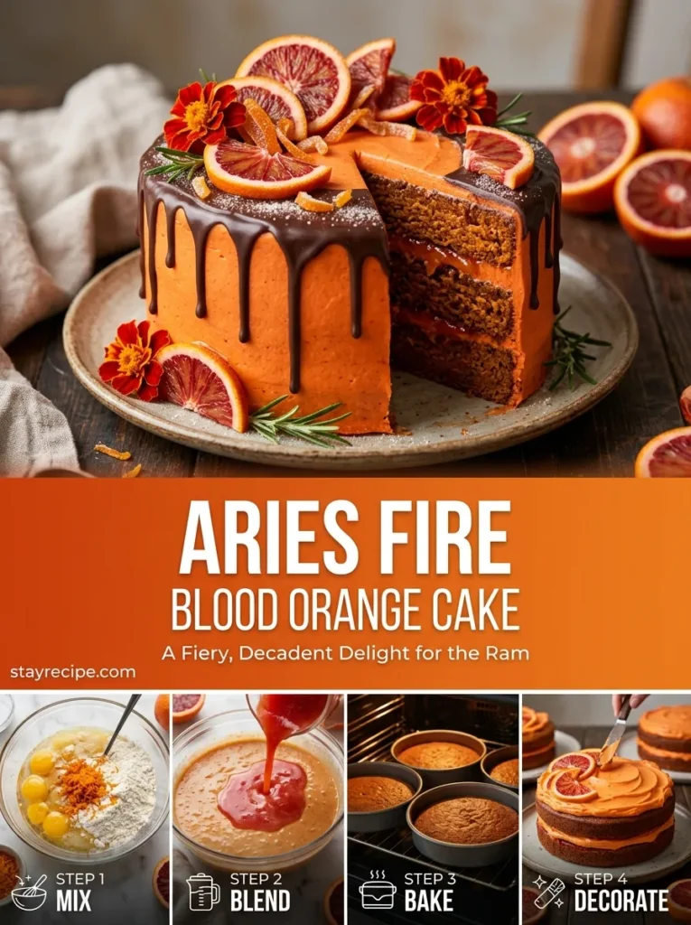Aries Fire Blood Orange Cake