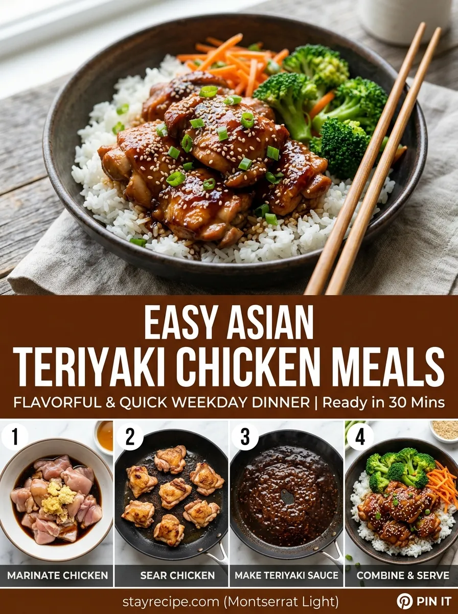 Asian Teriyaki Chicken Meals Summer Crockpot Meals
