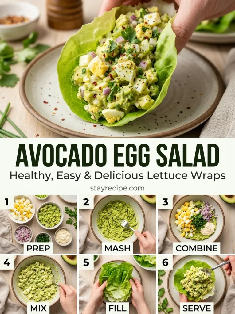 Avocado Egg Salad Lettuce Wraps