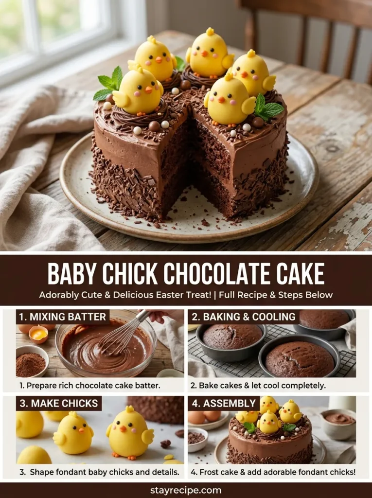 Baby Chick Chocolate Cake