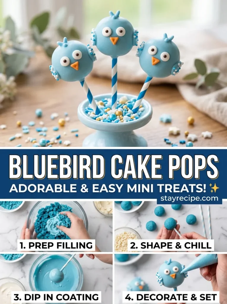 Bluebird Cake Pops