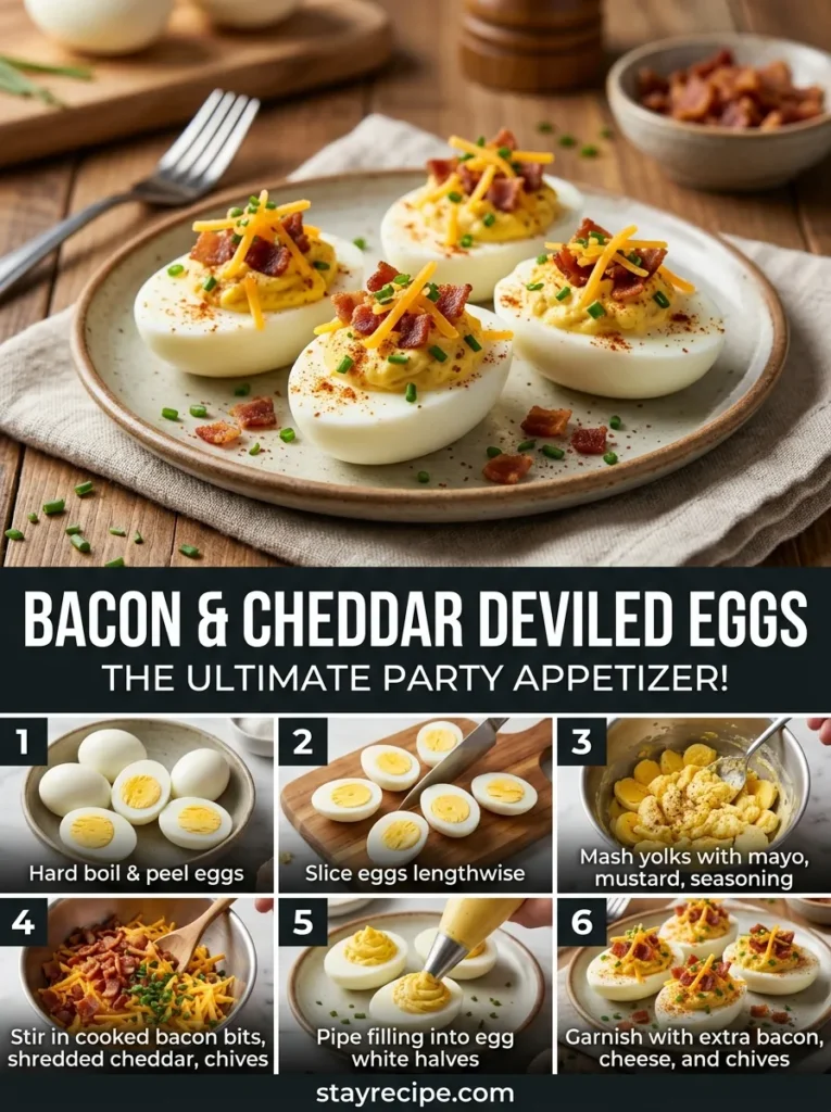 Bacon Cheddar Deviled Eggs