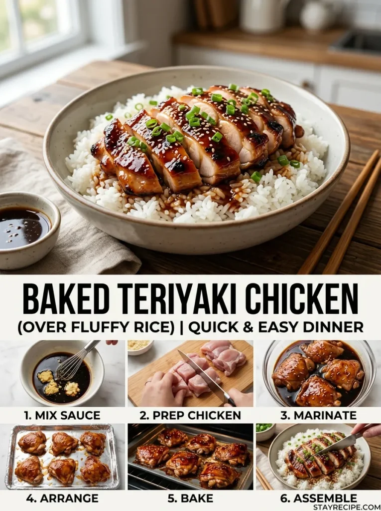 Baked Teriyaki Chicken Over Rice