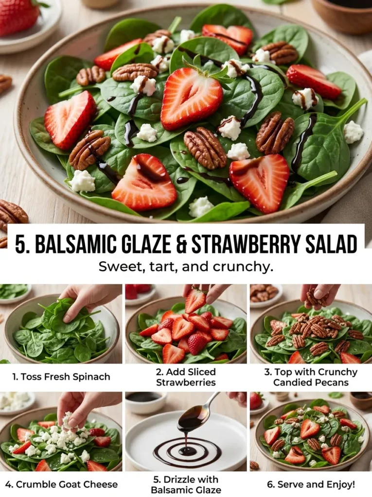 Balsamic Glaze Strawberry Salad